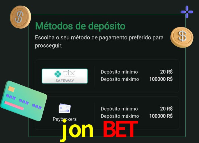 O cassino jon bet oferece uma grande variedade de métodos de pagamento